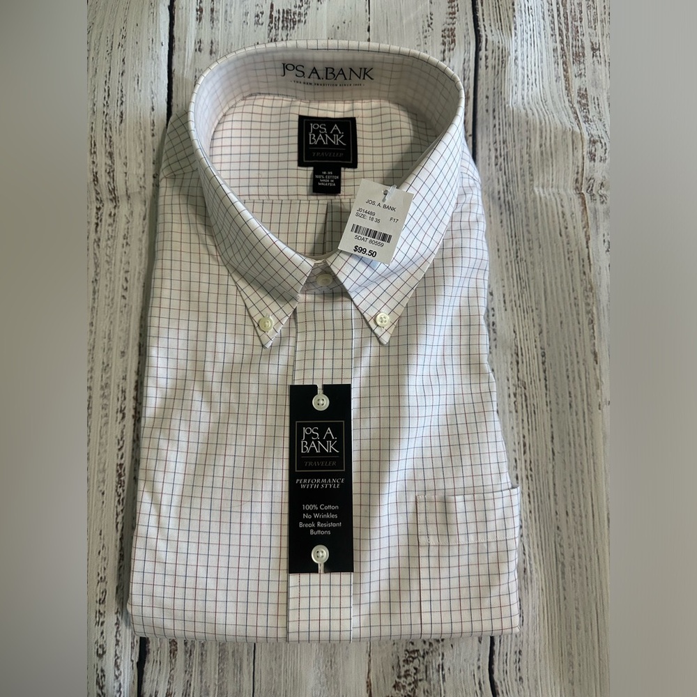 NWT Jos A Bank dress shirt Traveler